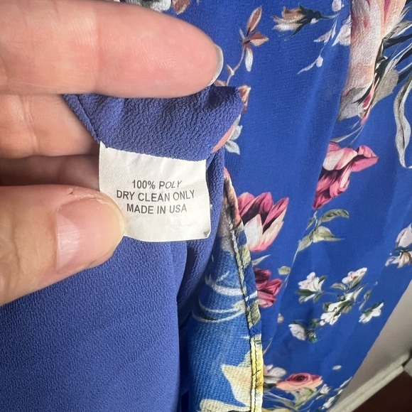 Slate & Willow Blue Floral Maxi One Shoulder Ruffle Dress - Picture 7 of 8